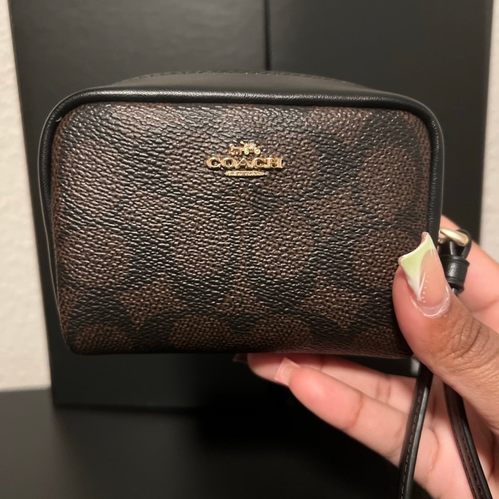 Coach Pouch Wristlet in Signature Canvas